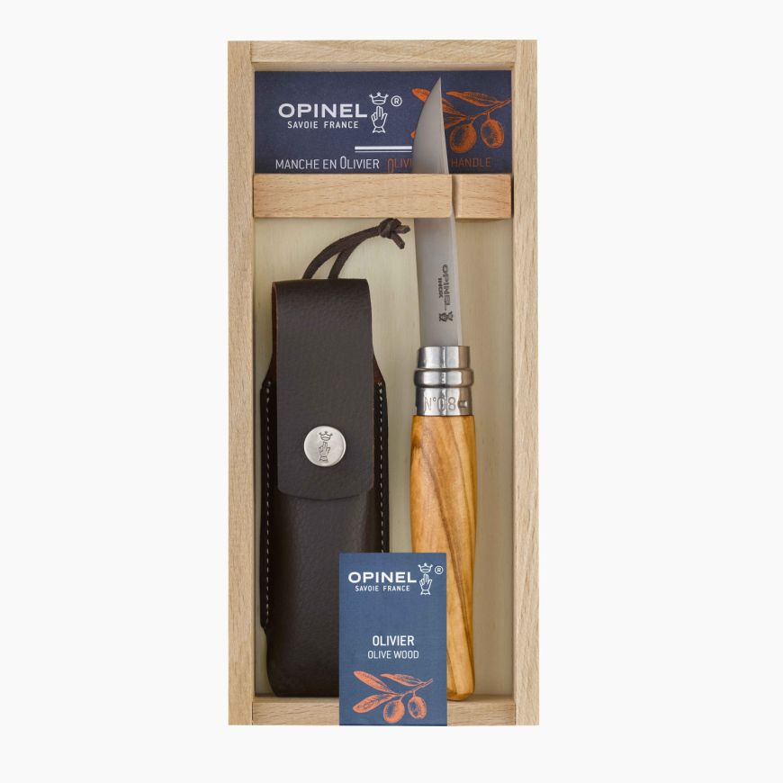 Coltello n°8 con fodero e box-OPINEL - La Tenda - Scout Shop